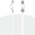 thumbnail image 1 of Cablevantage CAT6 Flat RJ45 Ethernet LAN Network Patch Cable For PC, Mac, Laptop, PS3, PS4, Xbox, Internet Router 3ft., 6ft., 10ft., 15ft., 25ft., 30ft., 50ft., 75ft., 100ft., 150ft., 200ft., White, 1 of 1