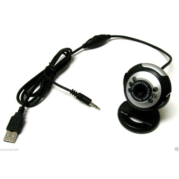 Cablevantage CableVantage USB 50.0 M 6-LED Webcam Web Cam Camera with Built-in Mic for Laptop Desktop PC