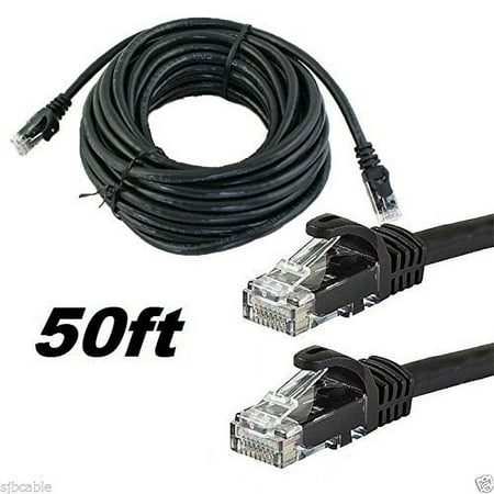 Cablevantage New 50ft 15M Cat5 Patch Cord Cable 500mhz Ethernet Internet Network LAN RJ45 UTP for PC PS4 Xbox Modem Router Black price history and forecast - Cablevantage 4332696752