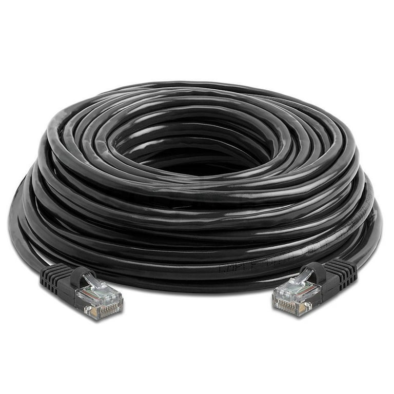 Cablevantage RJ45 Cat6 75FT 75 ft Ethernet LAN Network Cable for PS Xbox PC  Internet Router Black