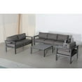 thumbnail image 1 of Cabo 4-PC Deep Seating Set Gray Aluminum Frame in Charcoal Cushion, 1 of 7
