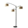 thumbnail image 1 of Adesso Cabo Arc Lamp, Dark Bronze, Light Brown Textured Fabric Shade, 1 of 7