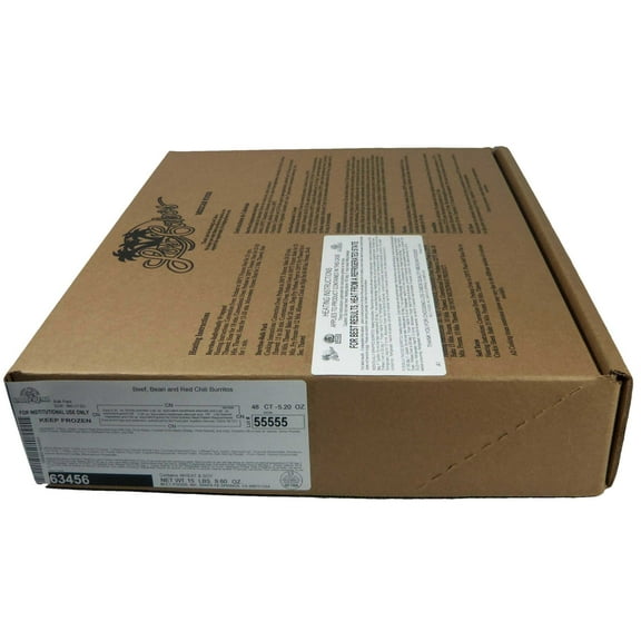 Cabo Real Beef Bean Red Chili Burrito, 5.2 Ounce -- 48 per case.