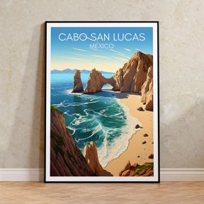 Cabo San Lucas Mexico Beach Wall Art Decor Unframed Paper Print