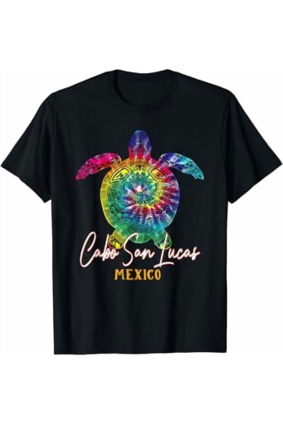 Cabo San Lucas Tie Dye Sea Turtle Family Vacation T-Shirt