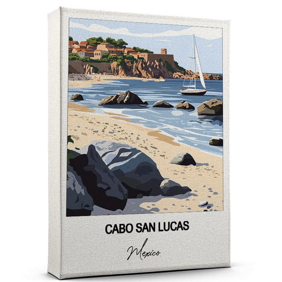Cabo San Lucas Travel Decorative Art Canvas Mexico Canvas Colorful Travel Wall Decor for Any Room Makes a Thoughtful Gift