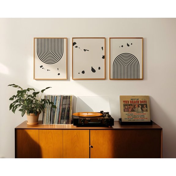 Cabo Verde Map Wall Art Print Set, Mid Century Modern Country Decor