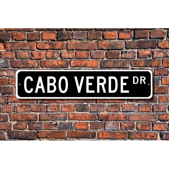 Cabo Verde Sign Cabo Verde Gift Cabo Verde Keepsake Cabo Verde Wall Decor Cabo Verde Souvenir Metal Aluminum Sign - Size: 16 x 4 Inches