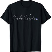 Cabo Verde Simple Love Cape Verdian Flag Heart on Cape Verde T-Shirt