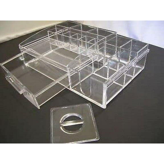 Caboodles Crystal Clear Vanity Bathroom Countertop Makeup Cosmetic Organizer "Vanity Dreams"
