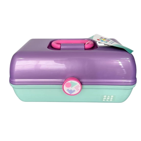 Caboodles On-The-Go Girl Makeup Box, Lilac/Mint Makeup Organizer Free Shipping