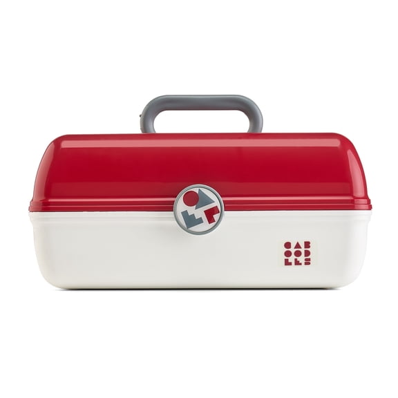 Caboodles On-the-Go Girl, School Spirit Makeup Organizer (Crimson and White)