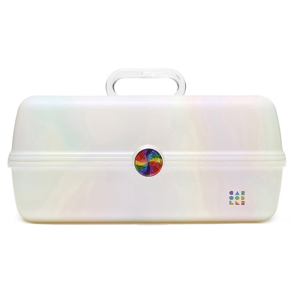  Caboodles On-The-Go Girl Makeup Box, White Opal, Hard