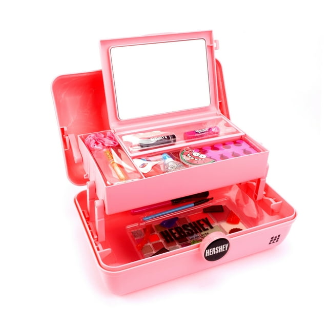 Caboodles x Taste Beauty x Hershey's On The Go Girl Cosmetic case with 13 piece cosmetic set