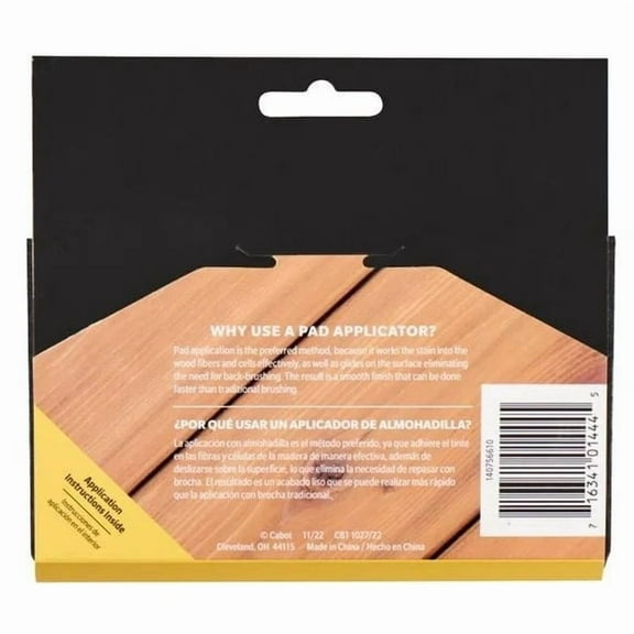 Cabot Wood Stain Pad Applicator Refill - Durable - 1 Piece, 6 In, Multicolor