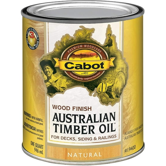 Cabot 140.0019400.005 Australian Timber Oil Water Reducible Stain, Natural