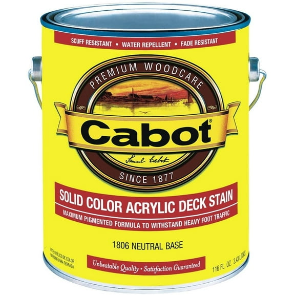 Cabot 140-1806 GL 1 Gallon Neutral Base Solid Color Decking Stain
