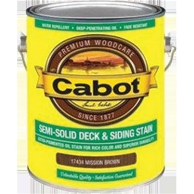 Cabot 17434 1 Gallon, Semi Solid Deck \u0026 Siding Stain Oil Modified Resin, Mission Brown