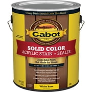 Cabot Creamery Cabot Decking Stain - Solid Exterior Wood Finish - 1 Gallon, White   Residential Use, Standard Application