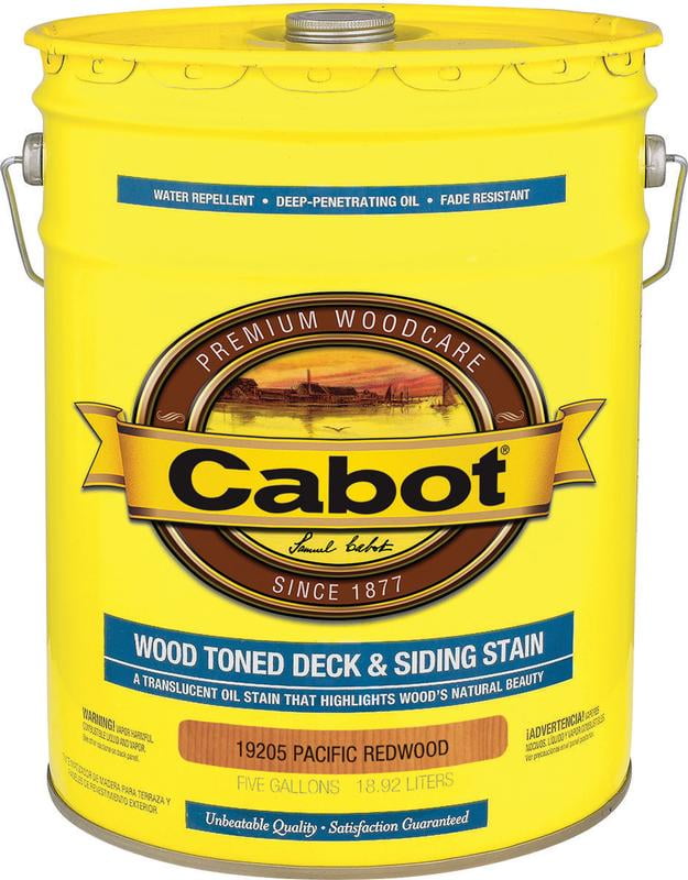 Cabot 19205 5 Gallon, Pacific Redwood Wood Toned Deck & Siding Stain Oil Modified Resin