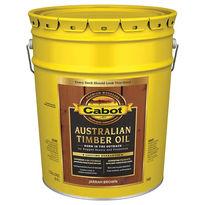 Cabot 3400 Series 3460 Timber Oil, Jarrah Brown, 5 gal Can