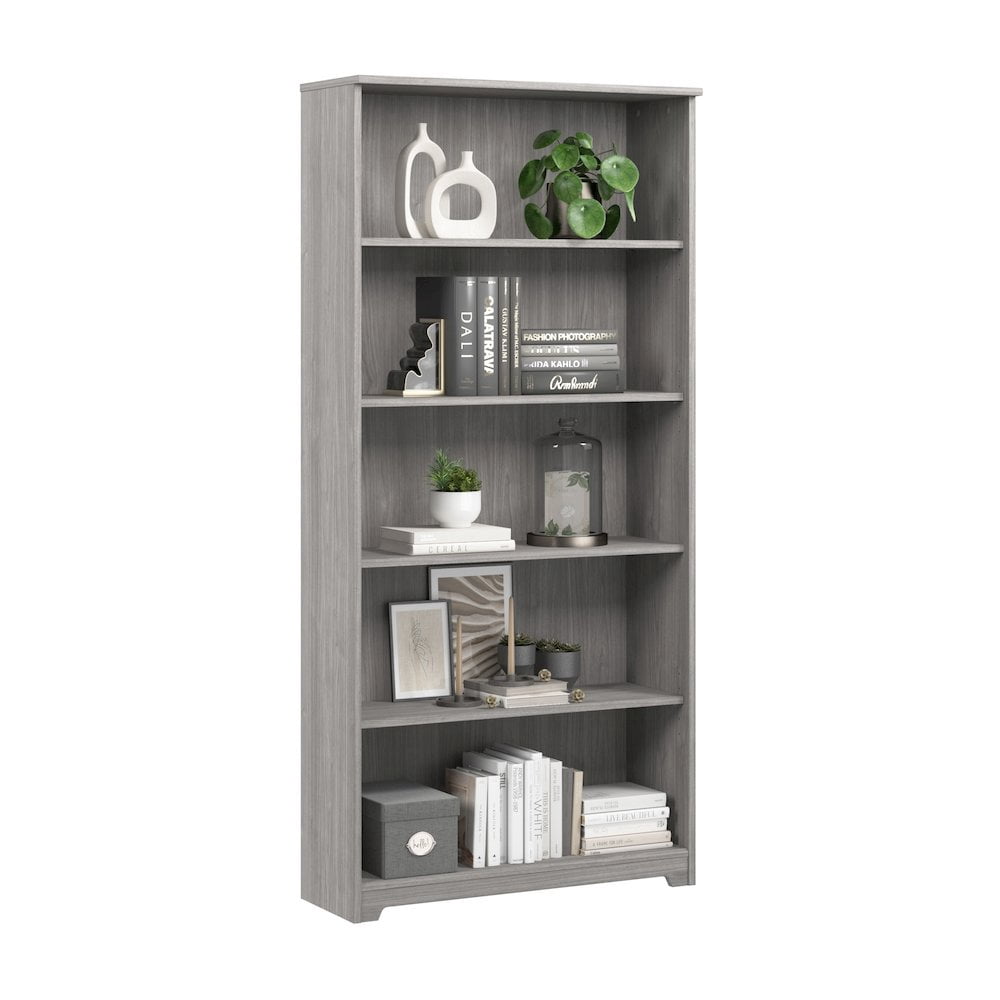 Bush Furniture Cabot Tall 5 Shelf Bookcase, Modern Gray