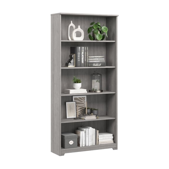 Bush Furniture Cabot Tall 5 Shelf Bookcase, Modern Gray
