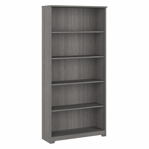 Cabot 5 Shelf Tall Bookcase in Modern Gray - Engineered Wood