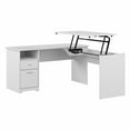 thumbnail image 1 of Cabot 60W 3 Position L Shaped Sit Stand Desk in White - Engineered Wood, 1 of 7