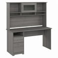 thumbnail image 1 of Cabot 60W Computer Desk with Hutch in Modern Gray - Engineered Wood, 1 of 5