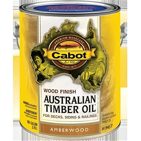 1488030 AUST TMBR AMBRWD WF GL Cabot Australian Timber Oil Low VOC Transparent Amberwood Oil-Based Australian Timber Oil 1 gal (Pack of 4)