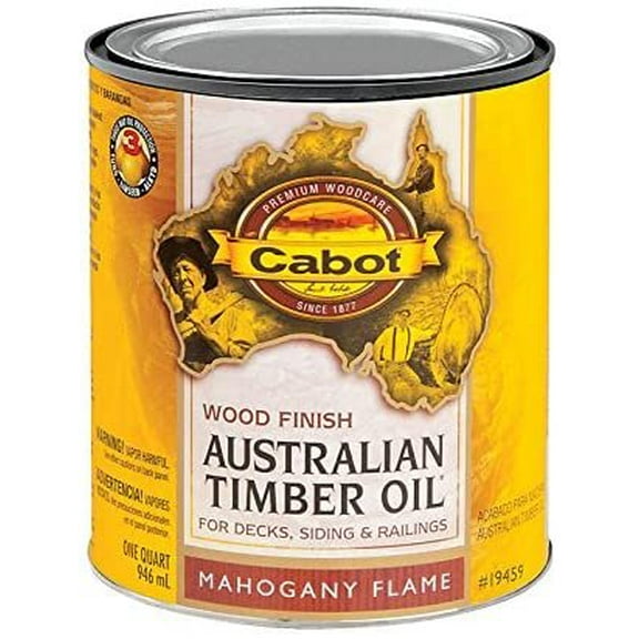Cabot Australian Timber Oil Exterior Mahogany Flame 1 Qt