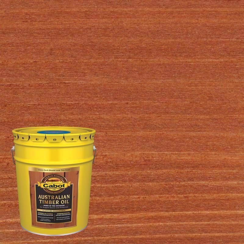 Cabot Australian Timber Oil 5 gal, Low VOC, Transparent Mahogany Flame ...