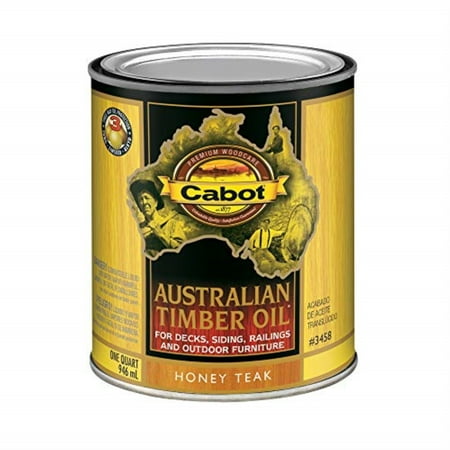 Cabot Australian Timber Oil Translucent Exterior Oil Finish, Honey Teak, 1 Qt.