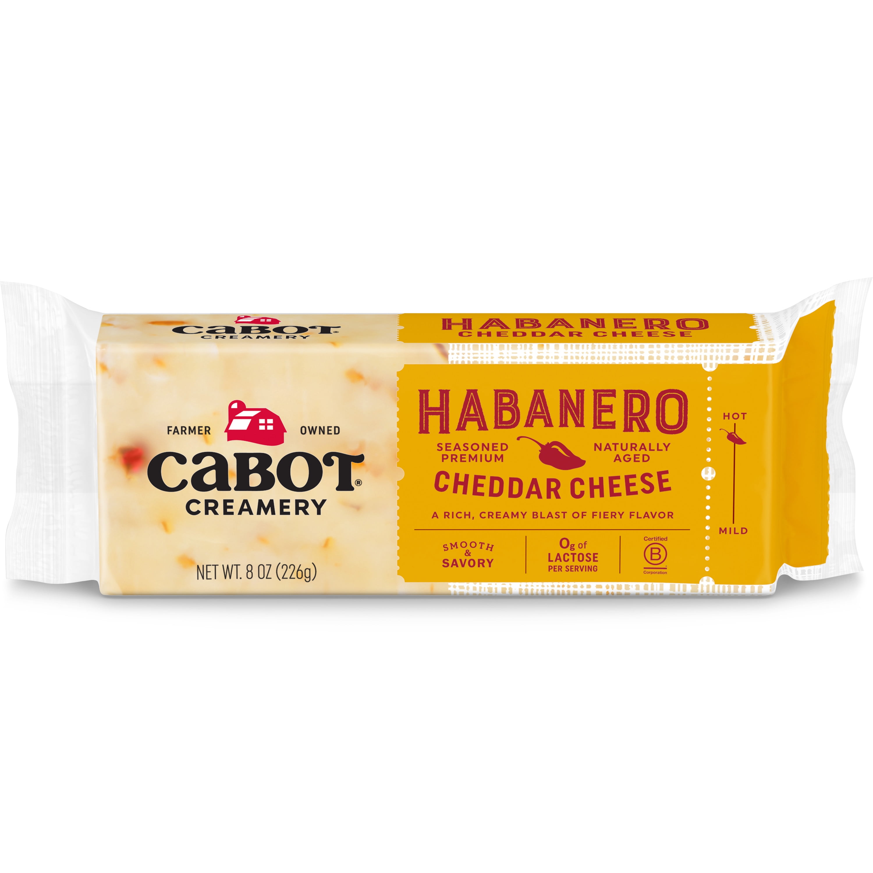 Cabot Creamery Bar Habanero Cheddar Cheese 8 Oz - Walmart.com