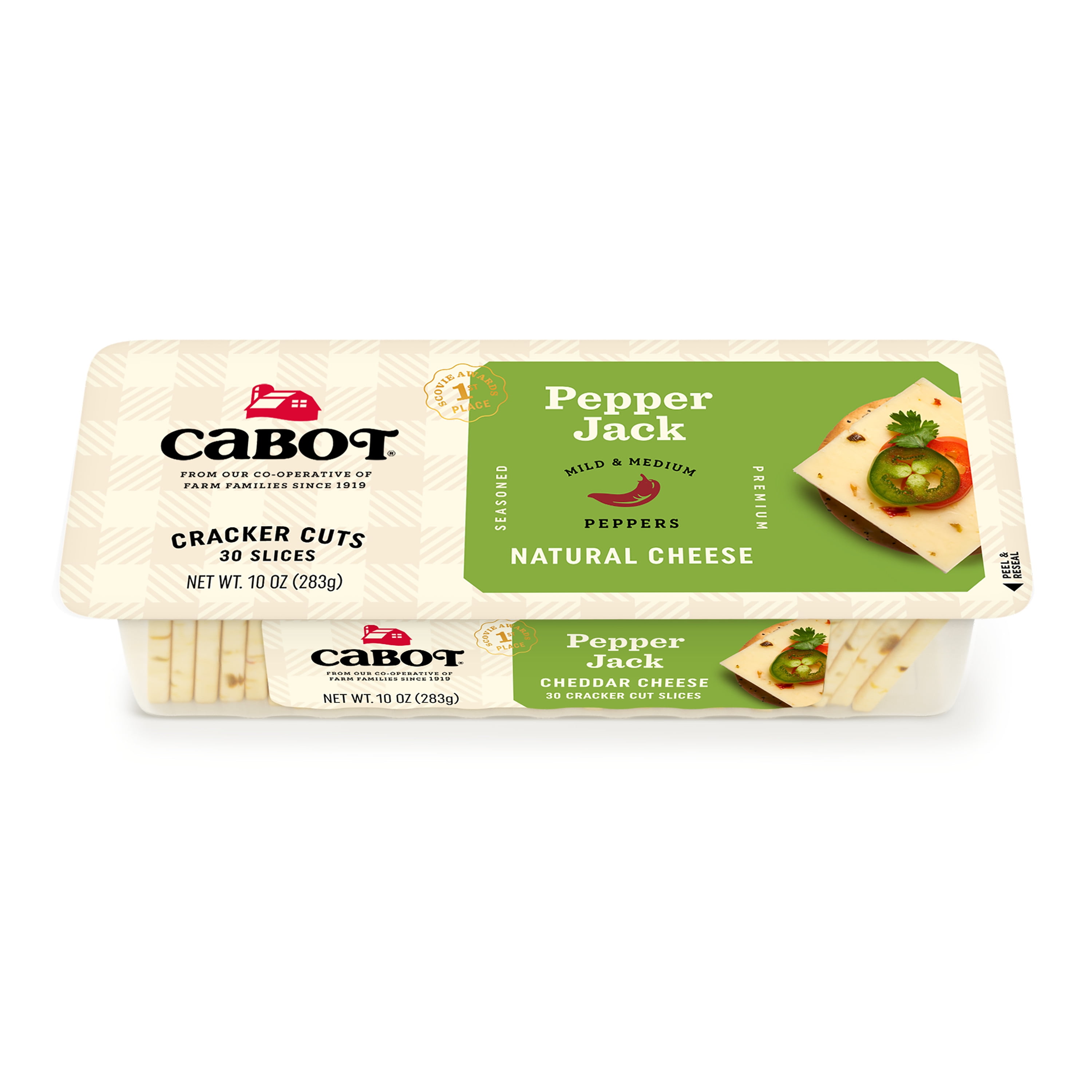 Cabot Creamery Cracker Cut Pepper Jack Cheese 10 oz (Refridgerated