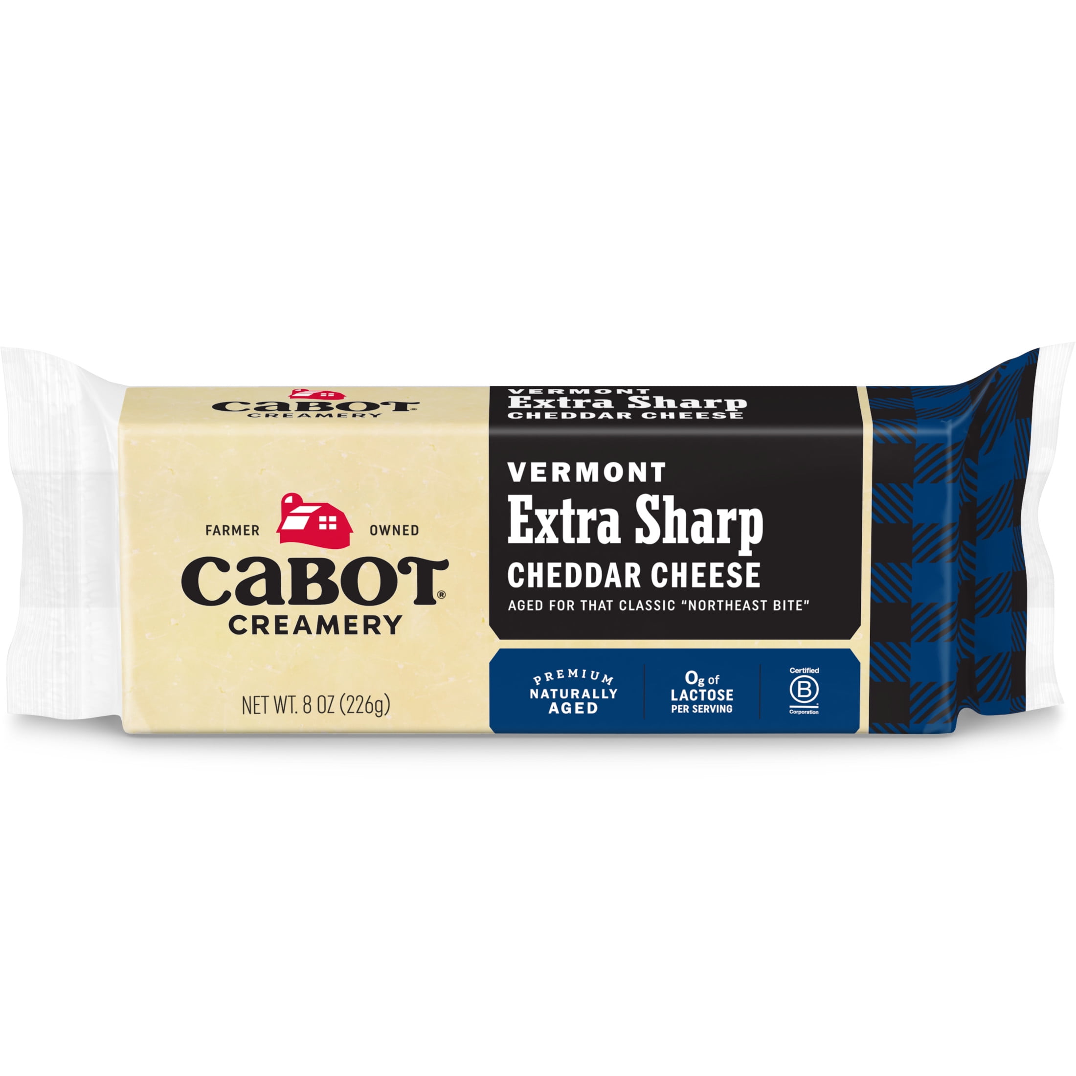 Cabot Creamery Extra Sharp Cheddar Cheese Block 8 oz (Refrigerated)