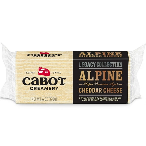 Cabot Creamery Legacy Collection Alpine Cheddar Cheese Block 6 oz (Refrigerated)