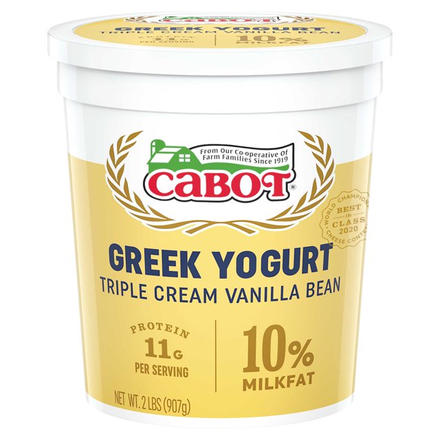 Cabot Creamery Triple Cream Vanilla Bean Greek Yogurt 2 lb