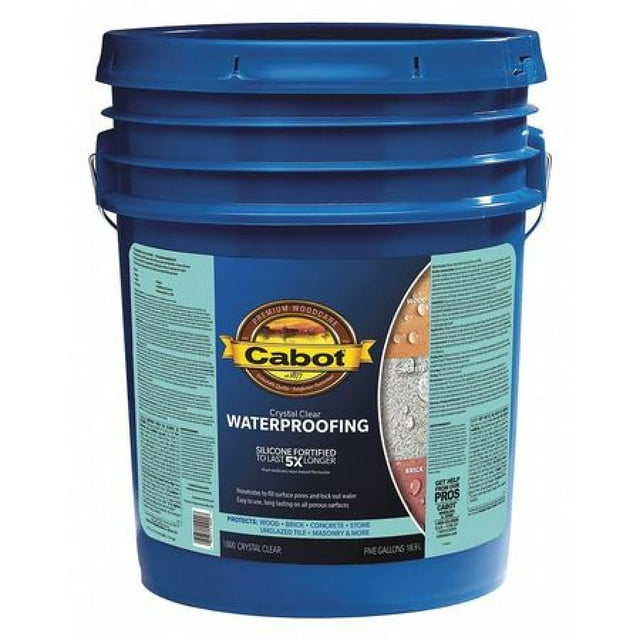 Cabot Crystal Clear Water-Based Acrylic Waterproofing Paint 5 gal