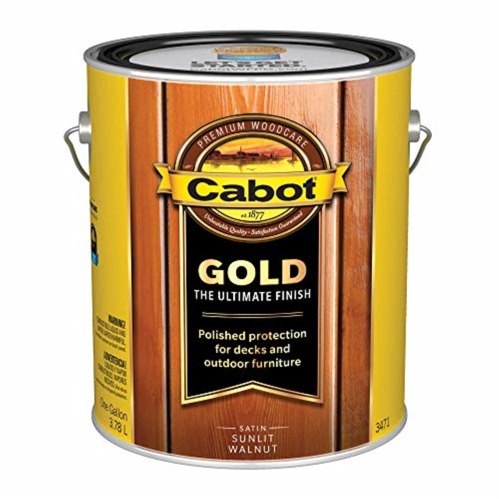 Cabot Gold 1 Gallon Sunlit Walnut Wood Exterior Finish Deck Varnish