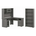 thumbnail image 1 of Cabot L Shaped Desk with Hutch and Bookcase in Modern Gray - Engineered Wood, 1 of 9