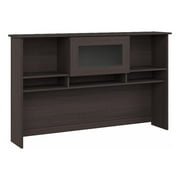 Cabot Modern 60W Hutch with Storage, Fits L Desk or Corner Desk sold separatly in Heather Gray