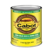 Cabot Samuel 17406-05 QT, Neutral Base, VOC, Semi-Solid Deck & Siding Stain