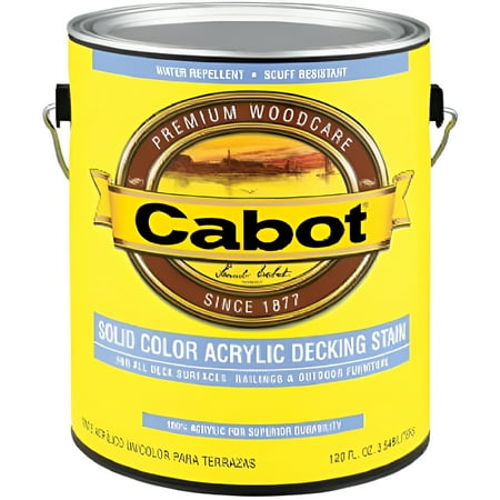 Cabot Samuel 1801-05 QT- White Base- 100 Percent Acrylic- Solid Color Decking Stain