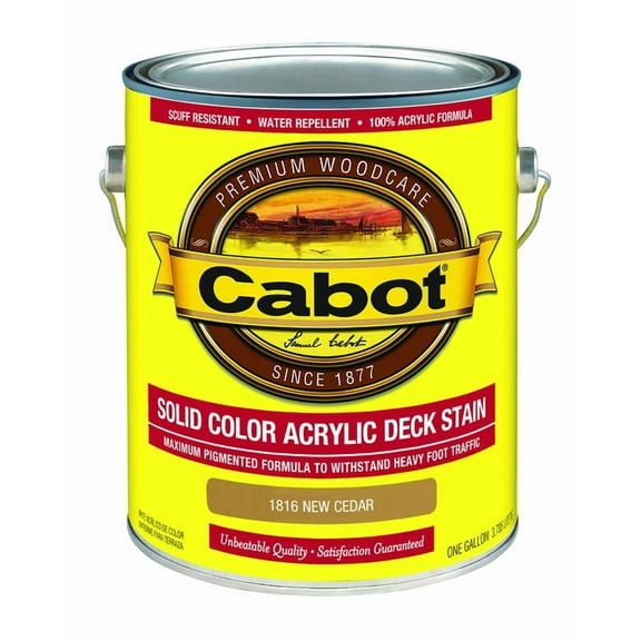 Cabot Samuel 1816-07 Gallon Cedar Solid Color Acrylic Deck Stain - Pack of 4