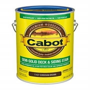 Cabot Semi-Solid Wood Stain + Sealer, Low VOC, Cordovan Brown, Gallon
