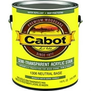 1200799 STAIN ST DS NEUT BS GL Cabot Semi-Transparent Tintable Neutral Base Water-Based Penetrating Waterborne Siding Stain 1 gal Pack of 4