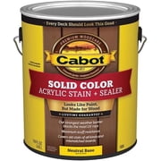 Cabot Solid Color Acrylic Deck Stain Neutral Base - Solid, Water-Based, 4 Pack, 1 Gal Each