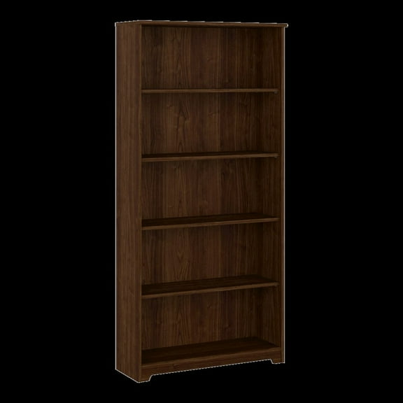 Cabot Tall 5 Shelf Bookcase in Modern Walnut - Engineered Wood